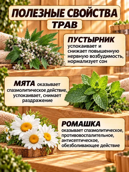 КОРНЮШИН и КО Запарки для бани и сауны, 5 травяных сборов, вариант, фото 7