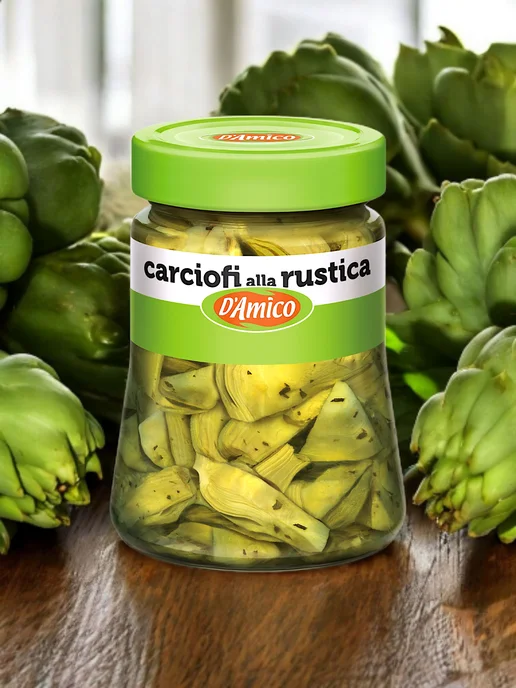 ВКУСНОТЬЕ Артишоки резаные в масле "Алла Рустика", 280 г, 280 г, фото 2