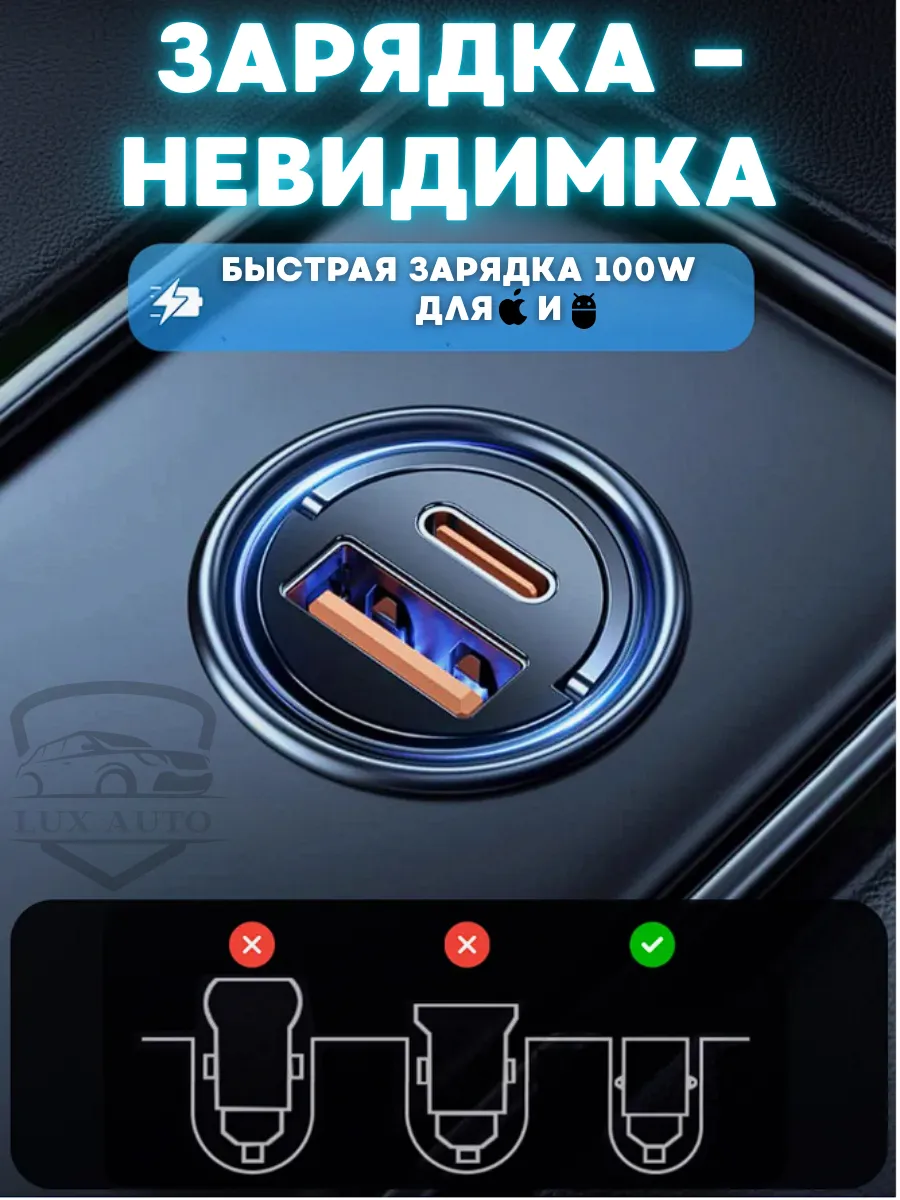 Автомобильная зарядка для телефона быстрая