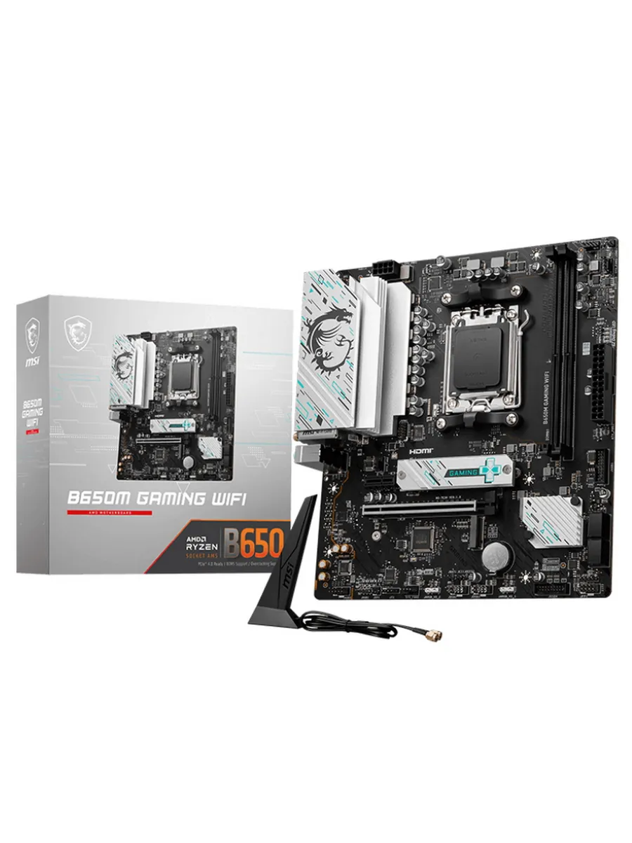 Материнская плата B650M GAMING WIFI AM5 AMD B650 mATX RTL MSI 428698272 купить в интернет‑магазине Wildberries