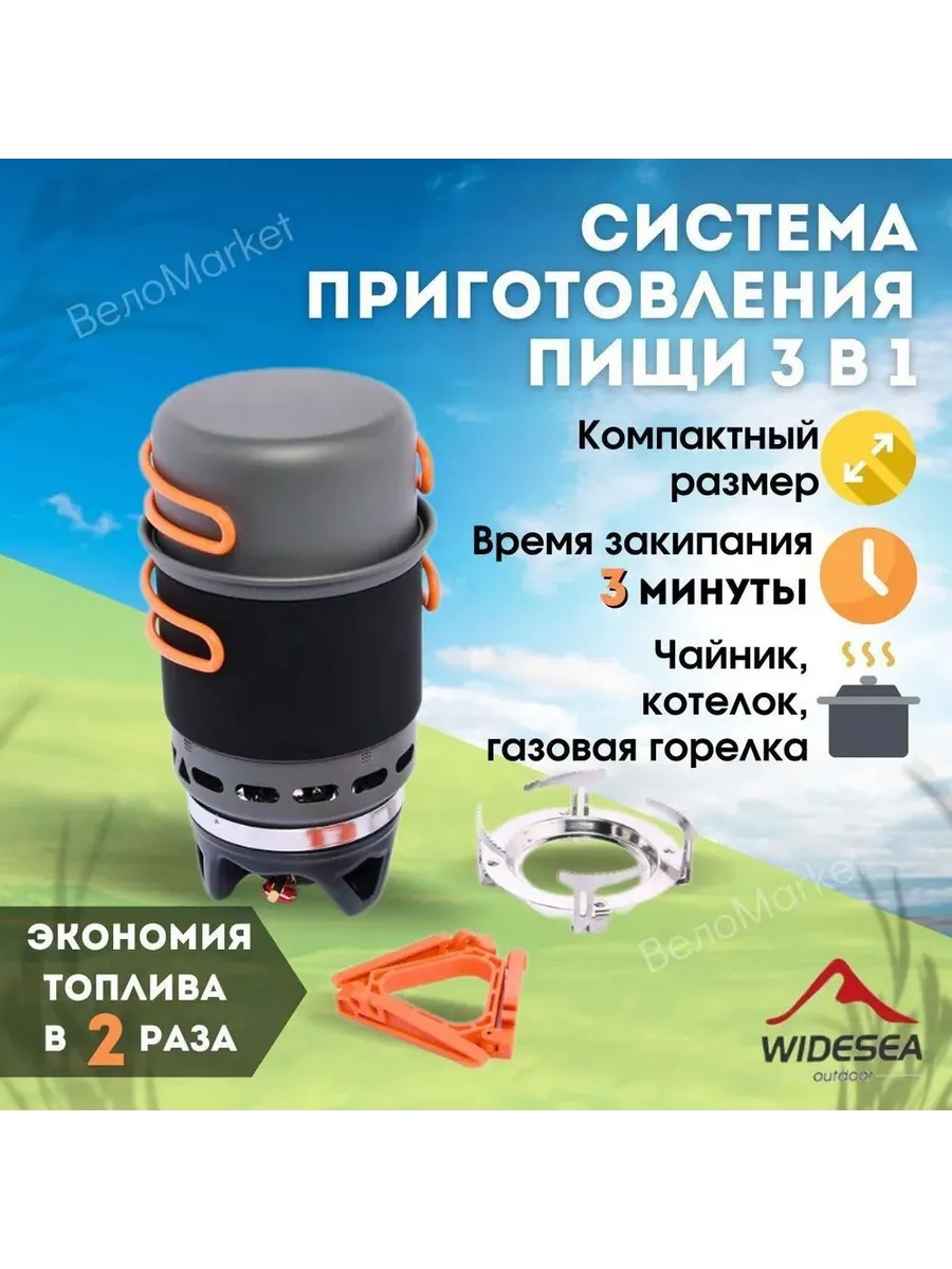 Система приготовления пищи AVAGO с котелком Темно-серый