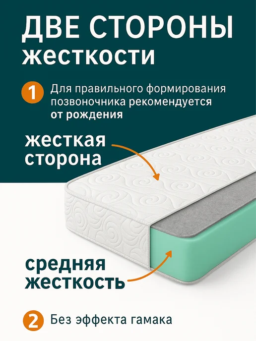 WebberSon Матрас 80х190 ортопедический детский 12 см, 80x190, фото 2