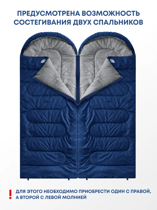RSP Спальный мешок SLEEP 150 RipStop (синий, молния слева), синий, фото 8