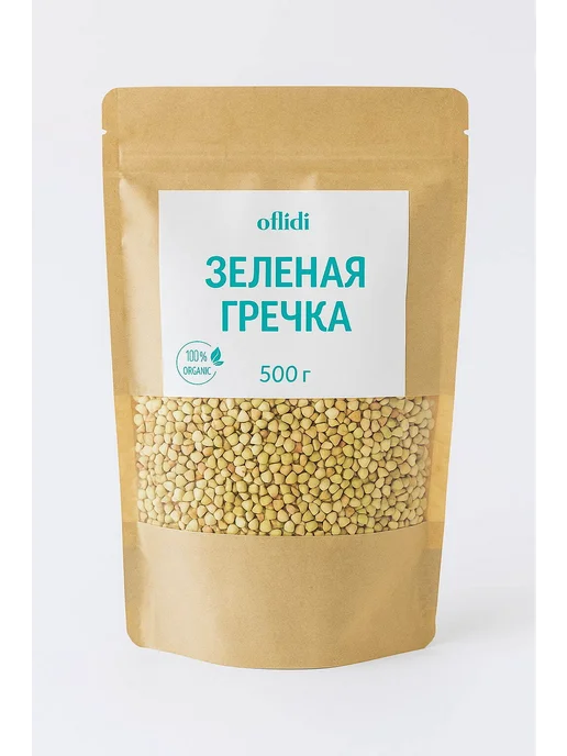 Oflidi Гречка зеленая органическая 500 г, 500 г, фото 7