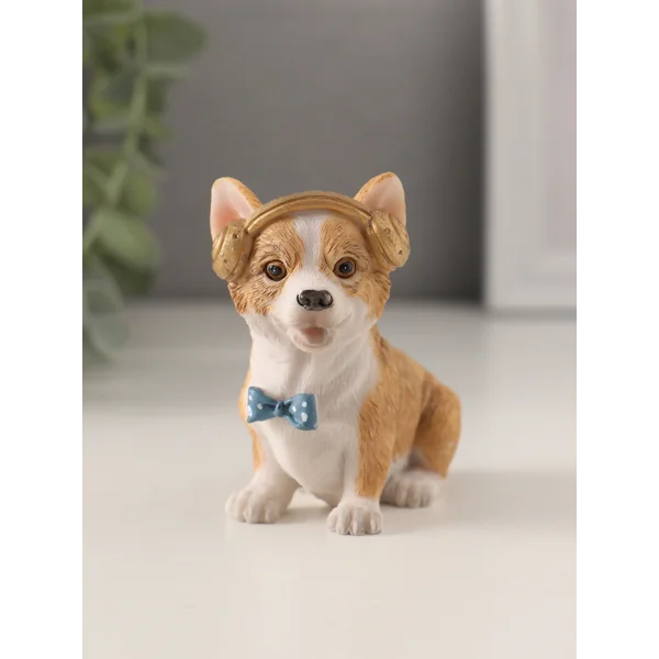 Фигурка Корги в наушниках