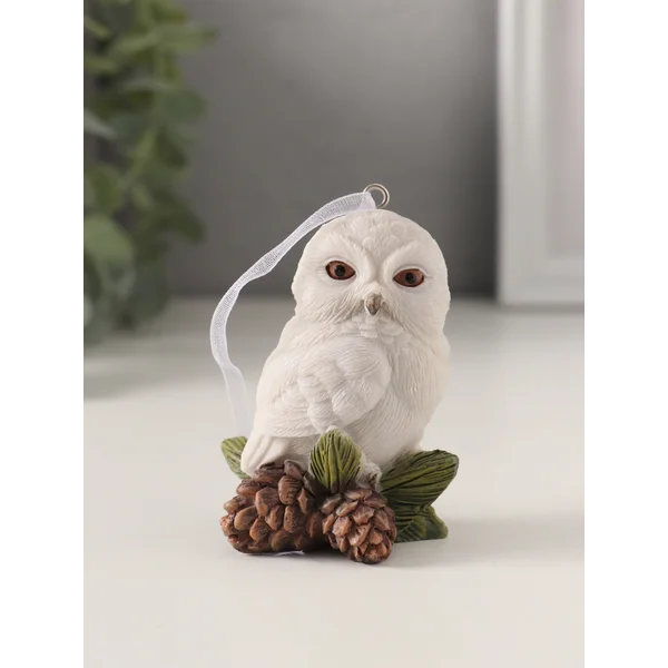 Фигурка подвеска Белая сова