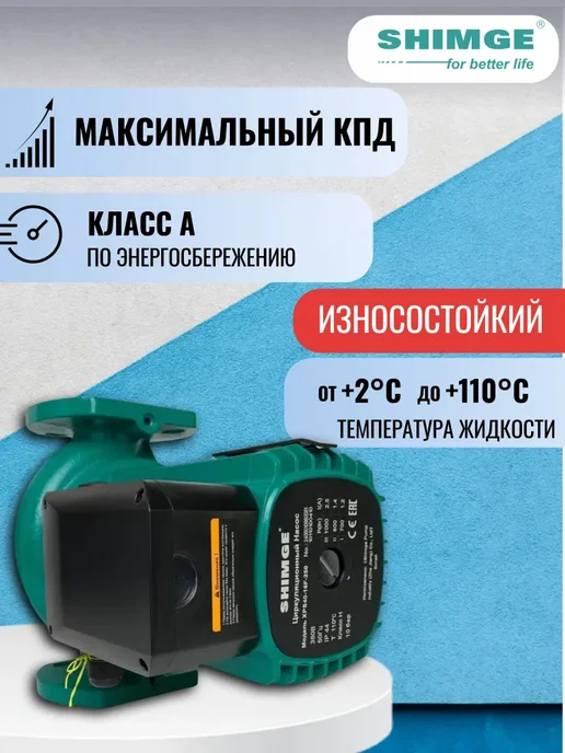 SHIMGE Насос циркуляционный XPS-F 40-16-250 (3х380В 1,00кВт), 3x380, фото 3
