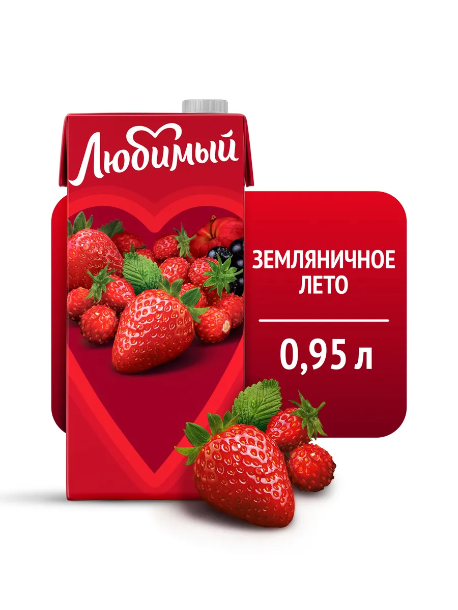 Сок со вкусом "Земляничное Лето" 0.95 л