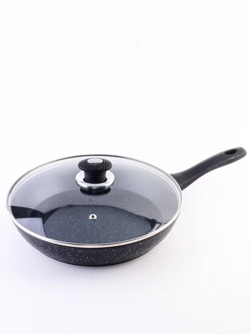 Сковорода сотейник с крышкой 22 см - фото 10