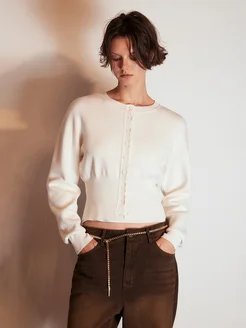 Кардиган на пуговицах укороченный Befree 429073564 купить за 3 149 ₽ в интернет‑магазине Wildberries