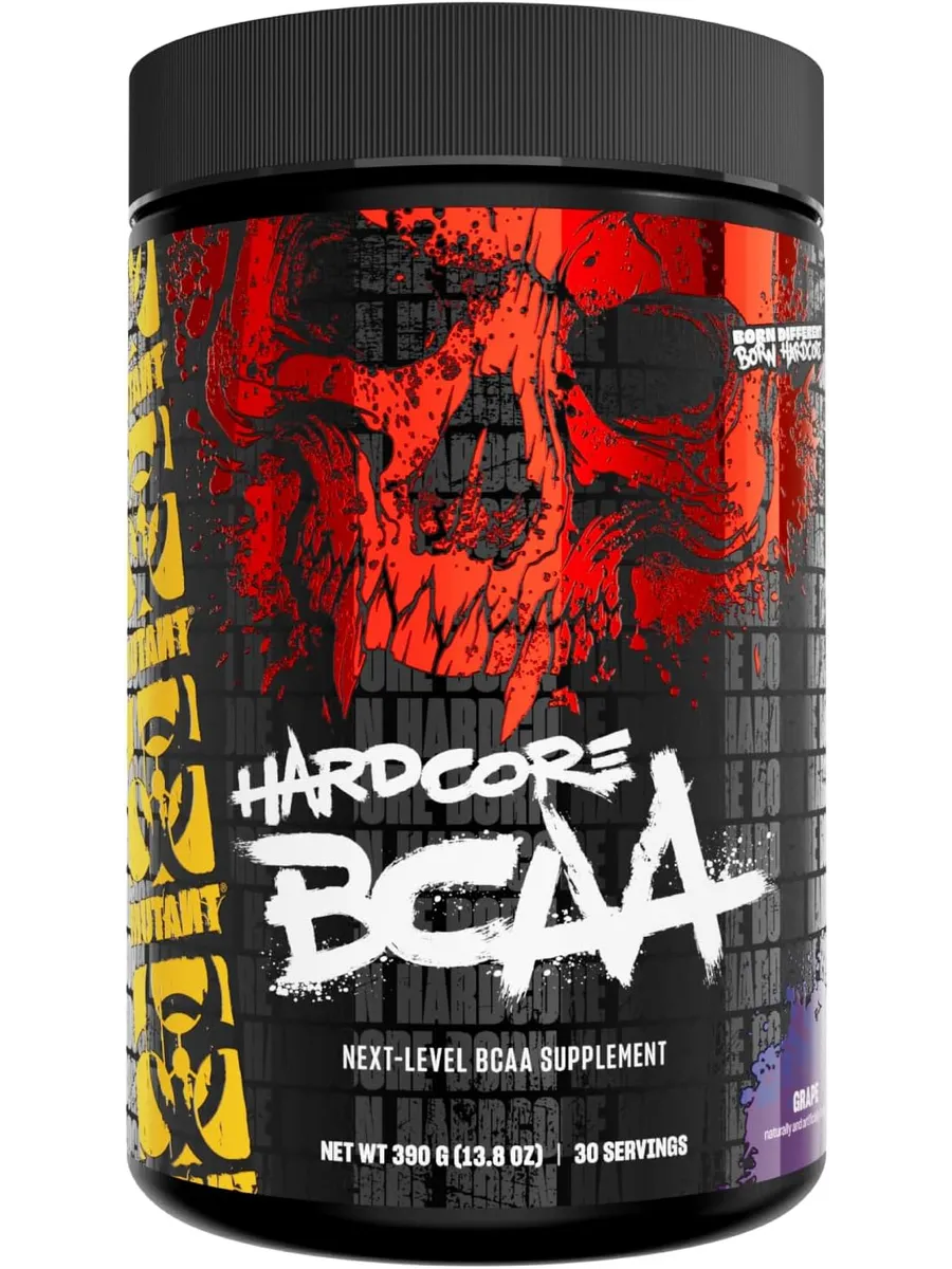 Аминокислоты Хардкор БЦАА, BCAA, порошок, 390 г - Виноград