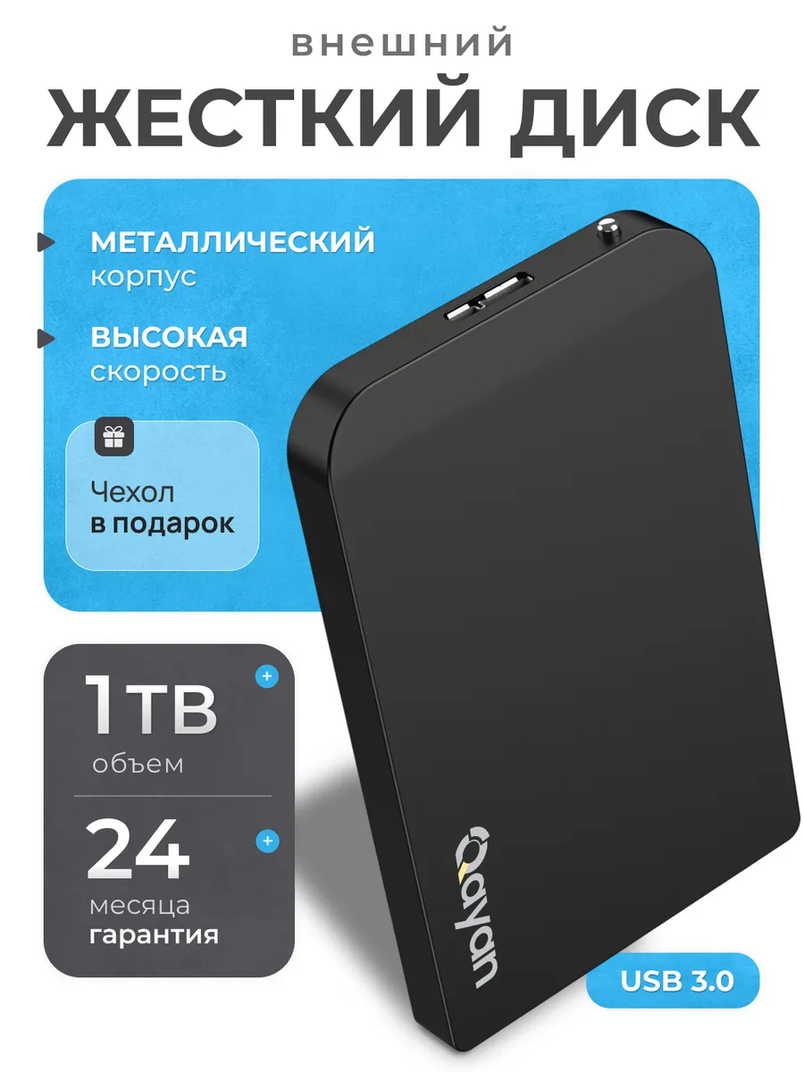 Внешний жесткий диск HDD 1 ТБ (1000 ГБ)