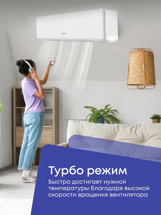 БИРЮСА Сплит-система кондиционер до 25 м² B-09TPR B-09TPQ, 25 м, фото 4