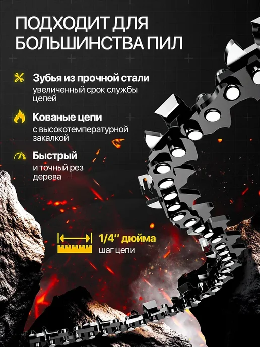 MechMeister Цепь на пилу аккумуляторную 6 дюймов 37 звеньев 3 шт, 3 шт, фото 2