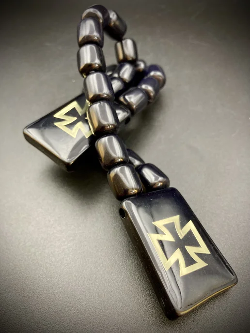 NF_Shop33 Четки Перекидные Православные С Крестом Антистресс Для Рук, черный, фото 2