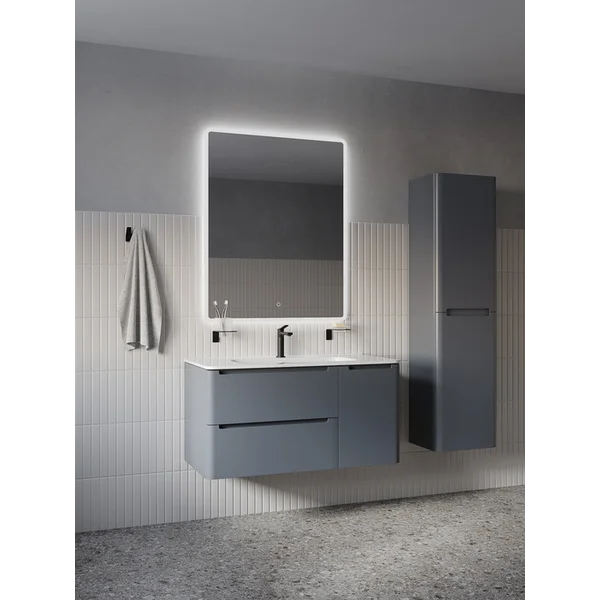 Фото товара на маркетплейсе wildberries Зеркало с подсветкой настенное 100х80 см