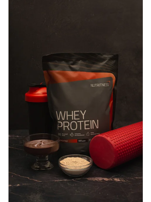 NUTRITNESS Whey Protein 900 г, шоколад, белковый коктейль сывороточный, 900 г, фото 7
