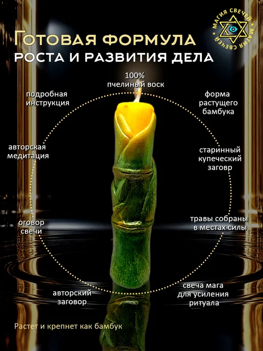 Магические свечи Магическая свеча Путь победителя, зеленый, фото 3