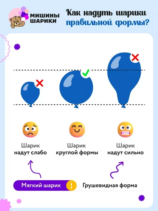 Мишины Шарики Насос для воздушных шаров ручной, вариант, фото 2