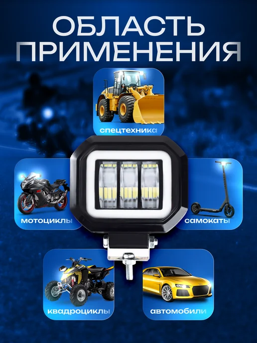 AlexAuto Противотуманные фары светодиодные туманки птф, вариант, фото 3