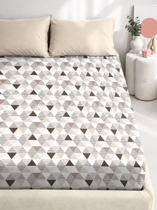 Uniqcute Простыня на резинке поплин 180х200х25, 200x25, фото 7