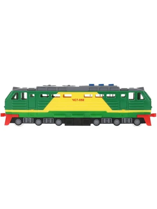 ТехноПарк Тепловоз пластиковый 21,5 см со свет звук LOCO-22PL-GNYE, зеленый, фото 3