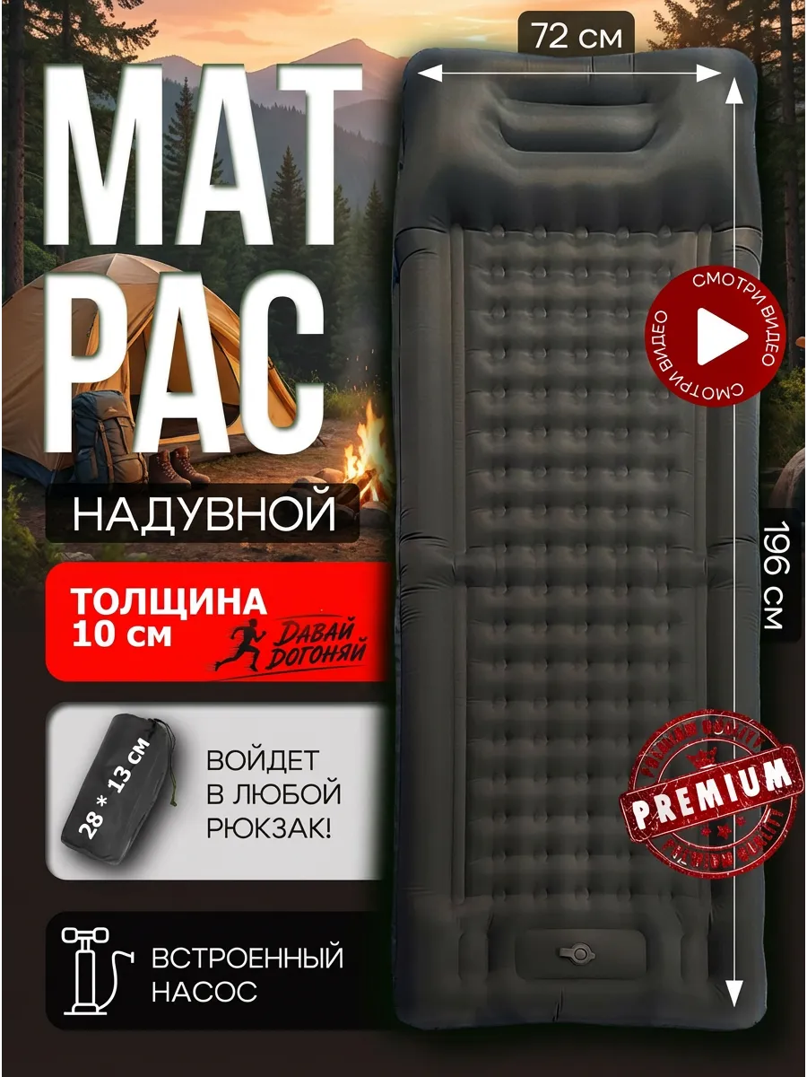 Коврик туристический одноместный