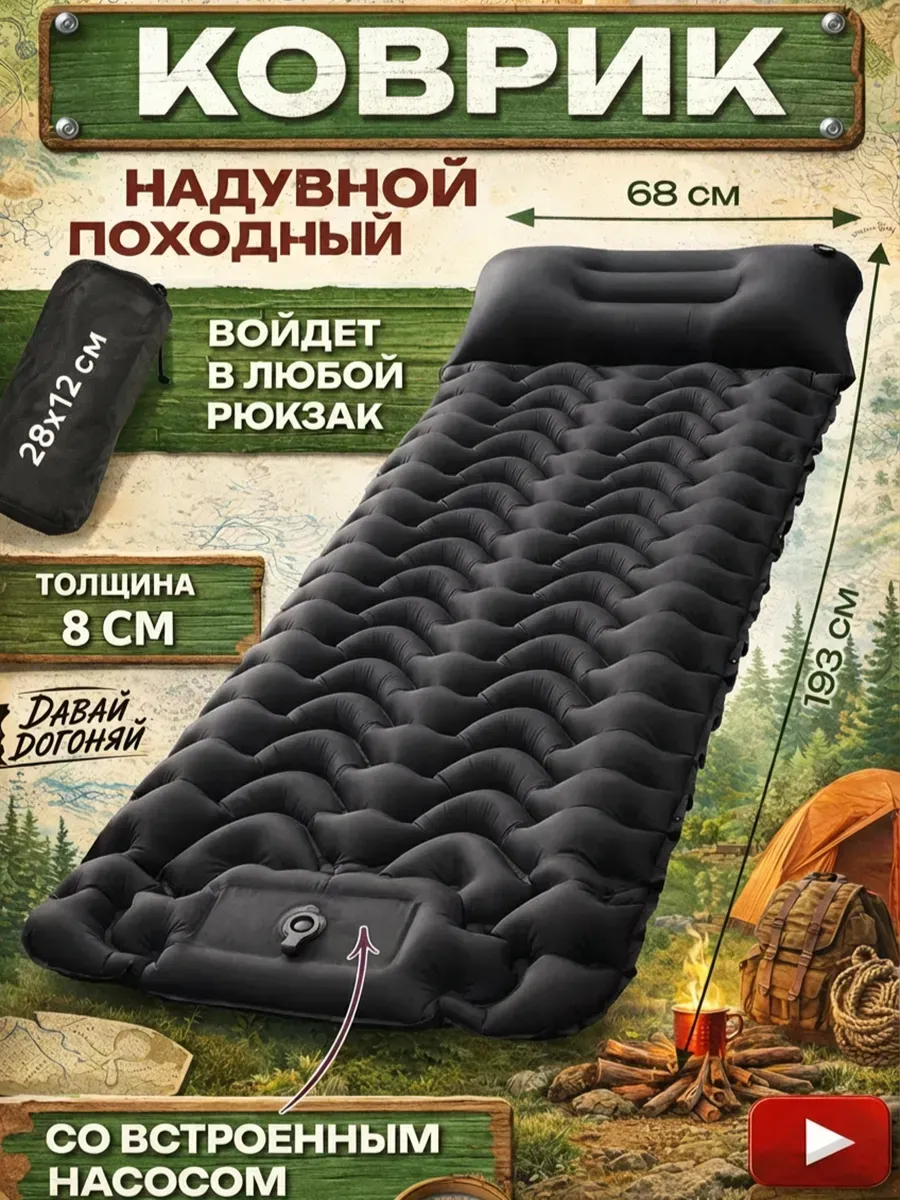 Матрас надувной туристический для палатки