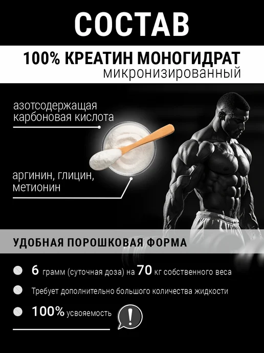 Sprint Power Креатина моногидрат Creatine Monohydrate 300 г, 300 г, фото 2