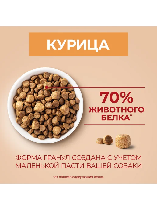 Сухой корм PURINA ONE для собак, взрослые, мелкие, курица, 3 кг, фото 4