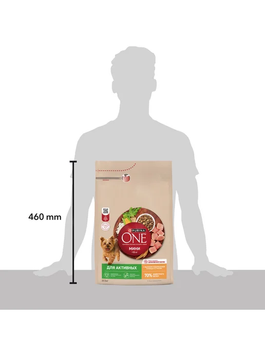 Сухой корм PURINA ONE для собак, взрослые, мелкие, курица, 3 кг, фото 5