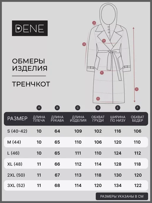 dene Тренч утепленный плащ с капюшоном, серый, фото 6
