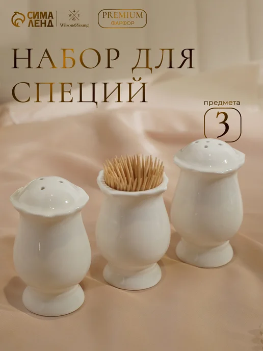 Сима-Ленд & BellaTenero Набор фарфоровый для специй 60 мл, 60 мл, фото 2