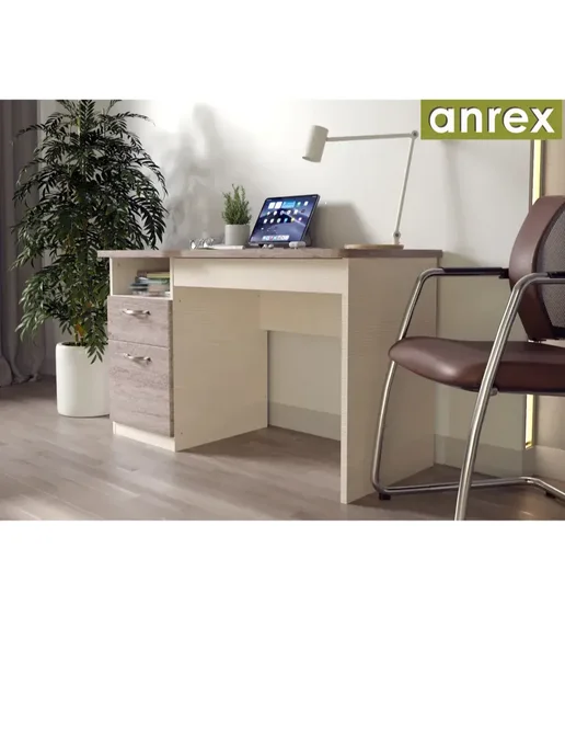 ANREX Стол письменный Оливия 120 см, с тремя ящиками, зеленый, фото 2