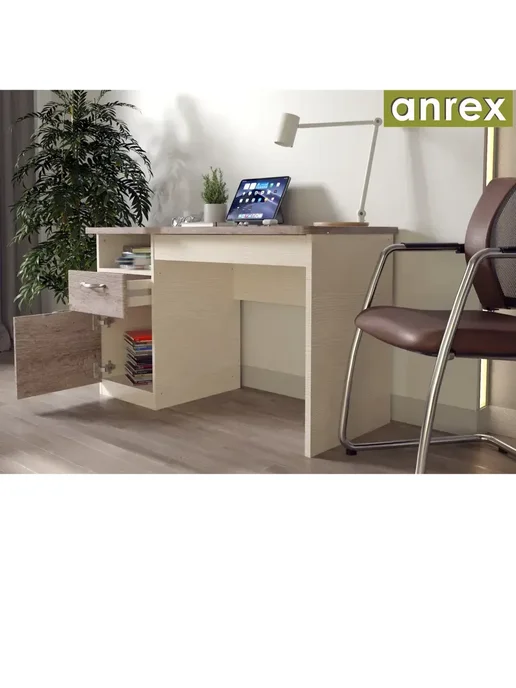 ANREX Стол письменный Оливия 120 см, с тремя ящиками, зеленый, фото 3