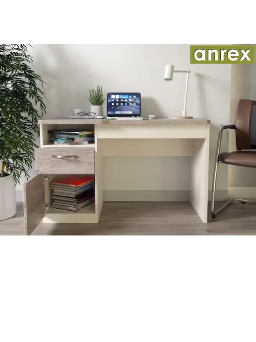 ANREX Стол письменный Оливия 120 см, с тремя ящиками, зеленый, фото 4