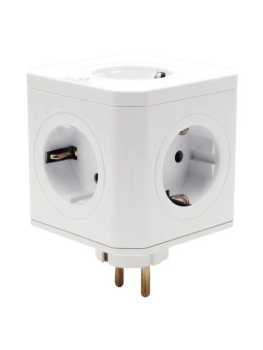 Cablexpert Разветвитель электрический CUBE-5-16, белый, фото 3