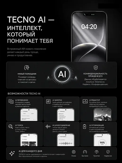 Смартфон TECNO 1 6/512 ГБ, цвет не указан, фото 8