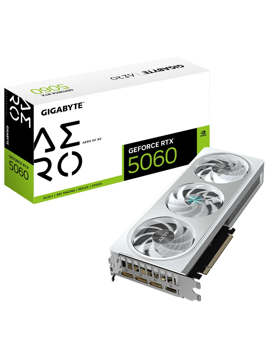 Gigabyte Видеокарта RTX 5060 8 ГБ RTL (GV-N5060AERO OC-8GD)