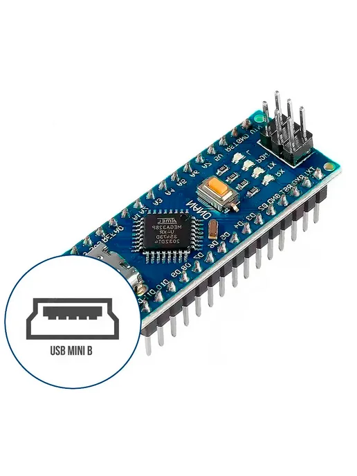 Нет бренда Контроллер NANO V3.0 Atmega328 CH340 MiniUSB (спаян), вариант