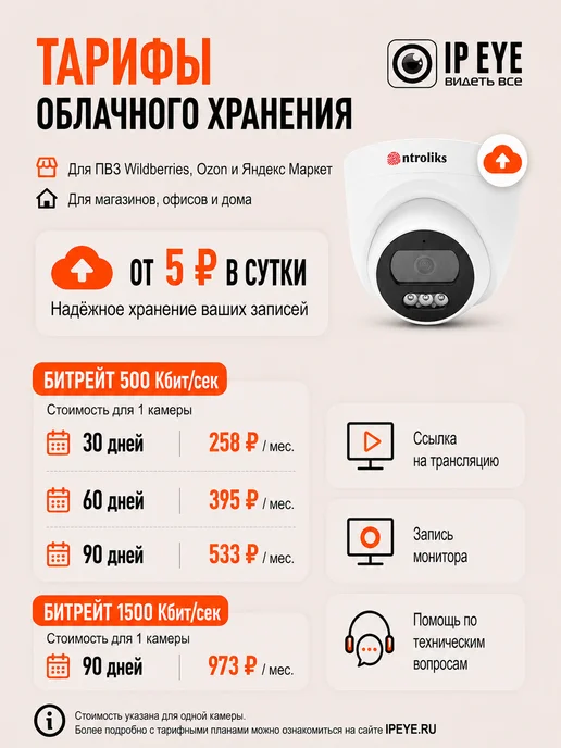 Ontroliks Камеры для ПВЗ 3 IP комплект с облаком IPEYE, белый, фото 5