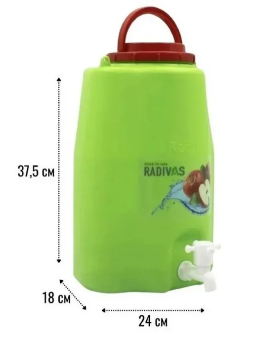 RADIVAS Рукомойник с краном G1-2-001C, зеленый, 10 л, 10 л, фото 6