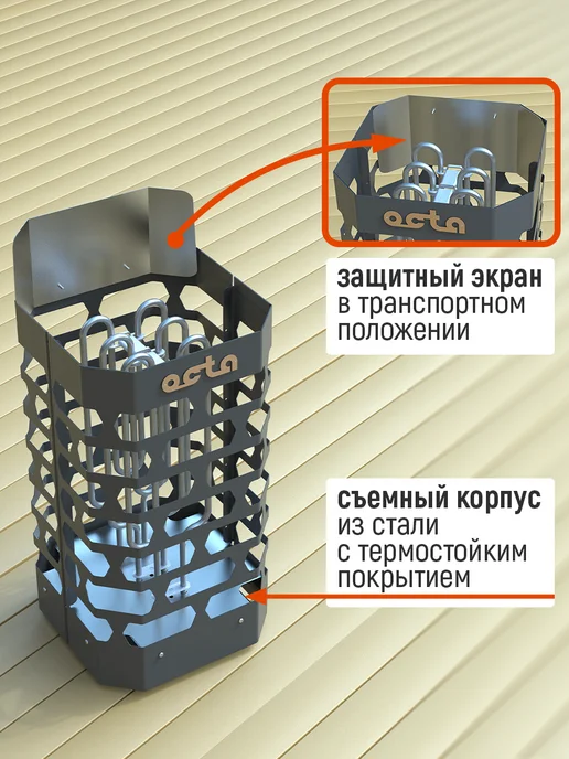 СТЭН Печь электрическая 6кВт (электрокаменка) окрашенная сталь, 6кВт окрашенная, фото 3