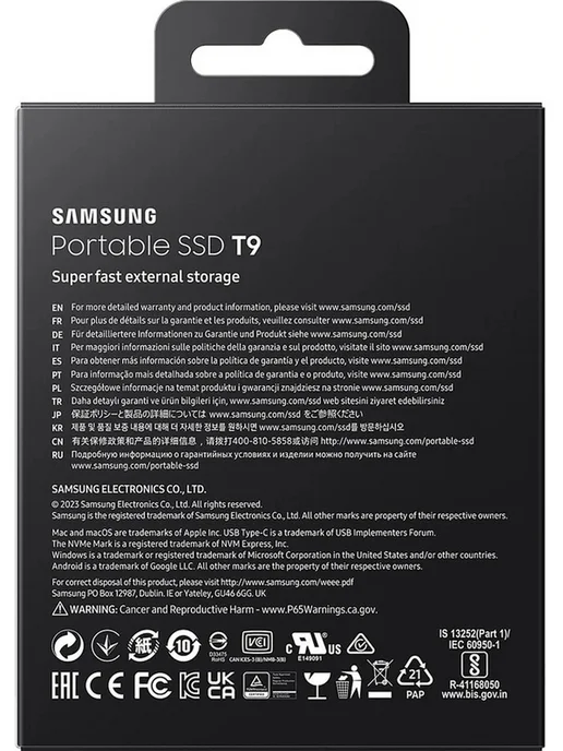 Samsung Внешний SSD диск T9, 1000GB, черный, 1000 ГБ, фото 3