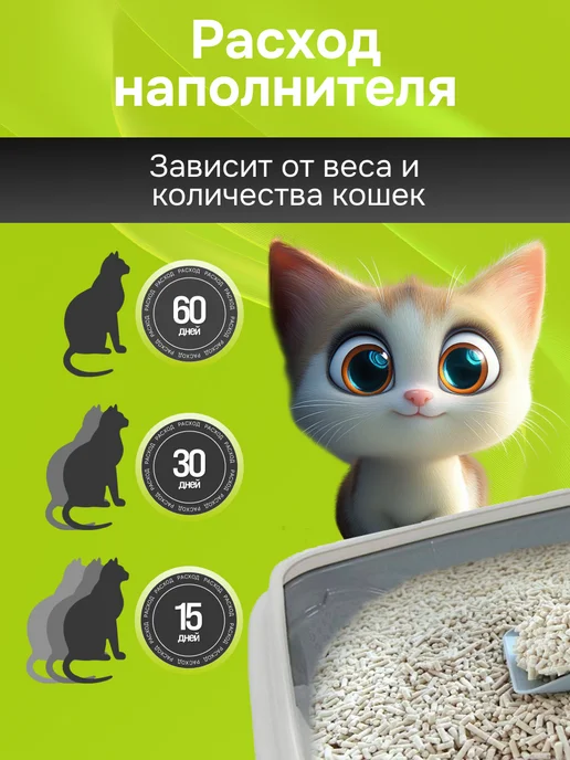TOOCATTISH Наполнитель для кошачьего туалета комкующийся 10 кг 24 л, 5 кг, 12 л, фото 4