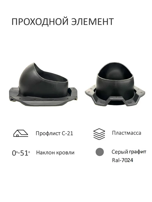 Meres Турбодефлектор, вент.выход 110 160 Н-500 для профнастила С21, серый, фото 3