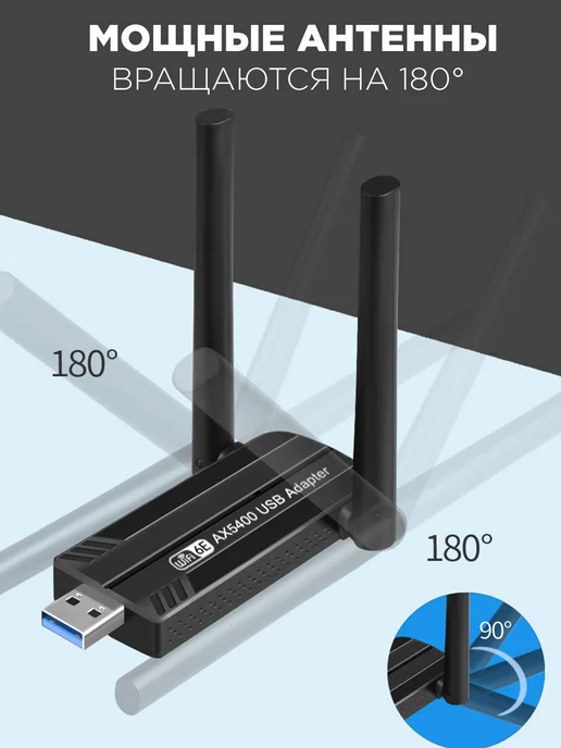 7-electronics Wifi адаптер usb для пк, черный, фото 7