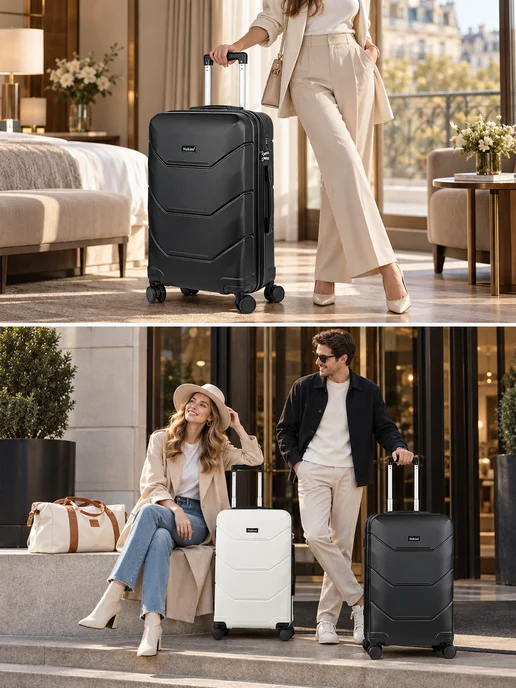 Hakimi Чемодан M 65л с съёмными колёсами+USB-порт, 65 л, фото 8