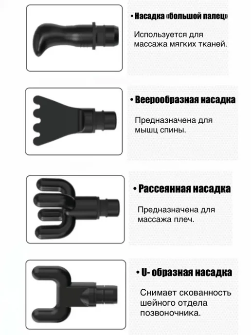 Health Choice Перкуссионный массажер пистолет для тела и спины, серый, фото 8