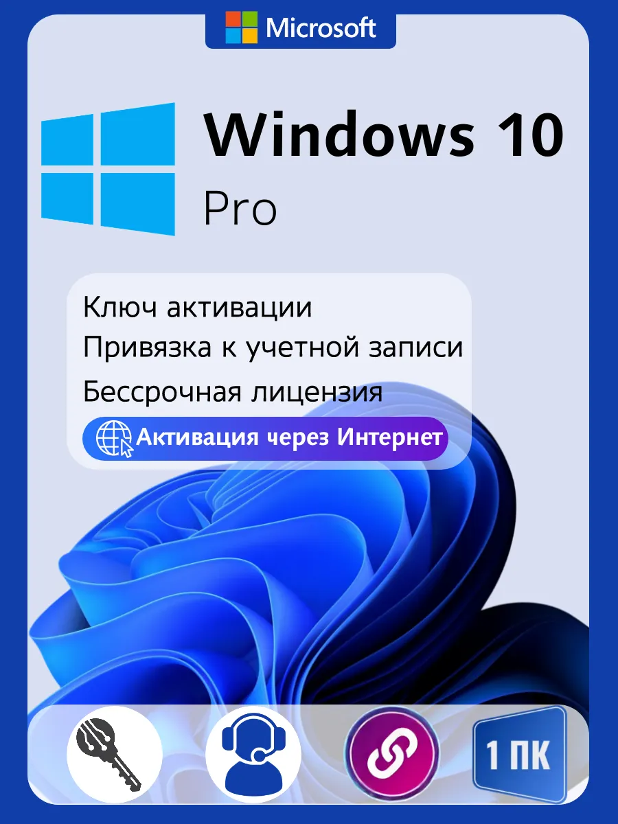 Ключ активации Windows 10 Pro привязка к учетной записи MS